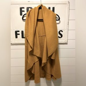 Cowl neck cardigan vest - one size